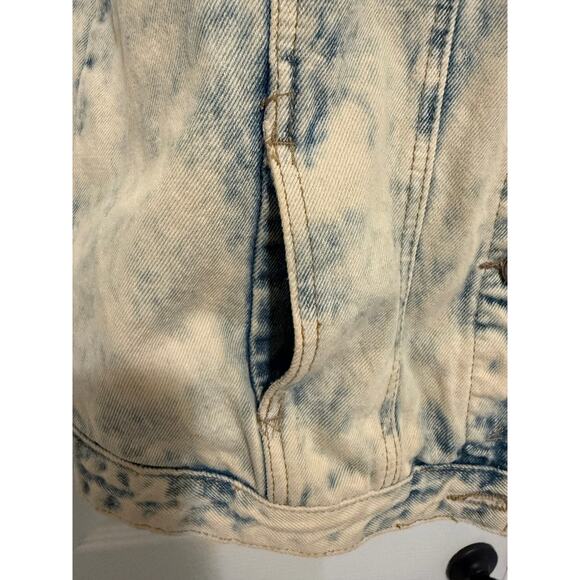 Blue Identity Denim Vest M –Bleached Distressed Sleeveless grungecore street - Picture 7 of 7
